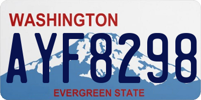WA license plate AYF8298