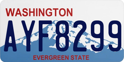 WA license plate AYF8299