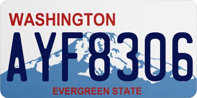 WA license plate AYF8306