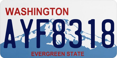 WA license plate AYF8318