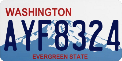 WA license plate AYF8324