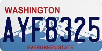 WA license plate AYF8325