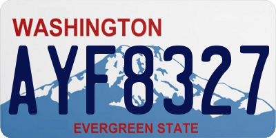 WA license plate AYF8327