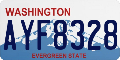 WA license plate AYF8328