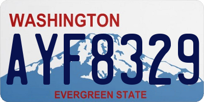 WA license plate AYF8329