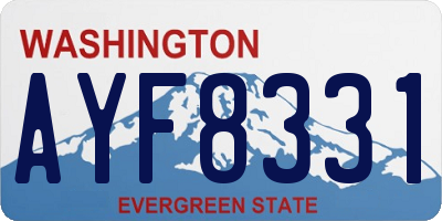 WA license plate AYF8331