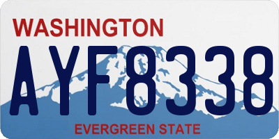 WA license plate AYF8338