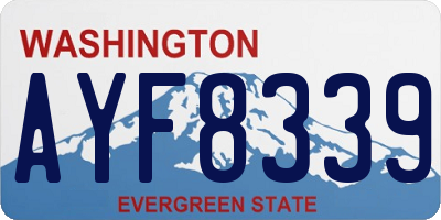 WA license plate AYF8339
