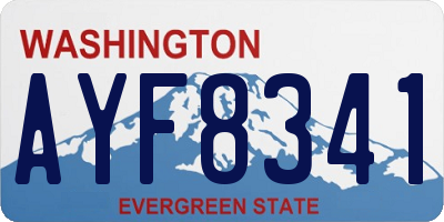 WA license plate AYF8341