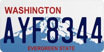 WA license plate AYF8344