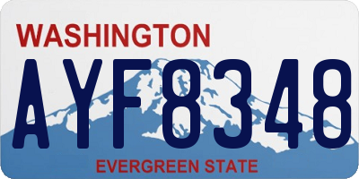 WA license plate AYF8348