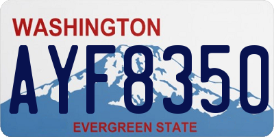 WA license plate AYF8350