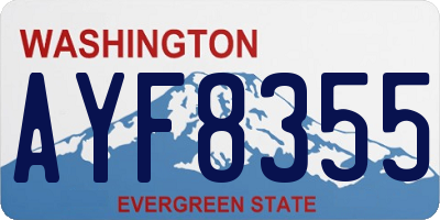 WA license plate AYF8355