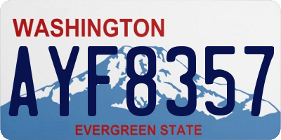 WA license plate AYF8357