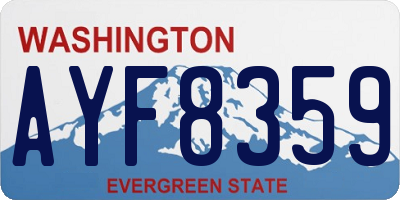 WA license plate AYF8359