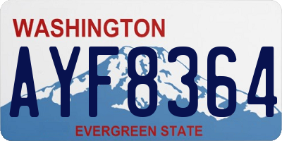 WA license plate AYF8364