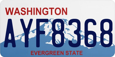 WA license plate AYF8368
