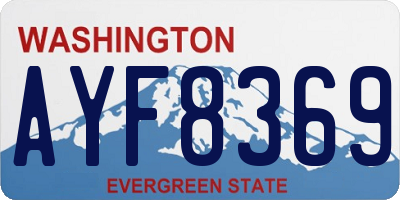 WA license plate AYF8369