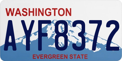 WA license plate AYF8372