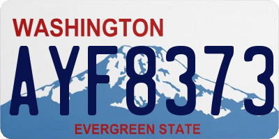WA license plate AYF8373