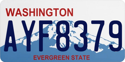 WA license plate AYF8379