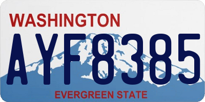 WA license plate AYF8385