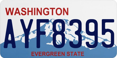WA license plate AYF8395