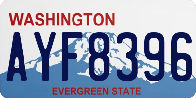 WA license plate AYF8396