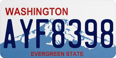 WA license plate AYF8398