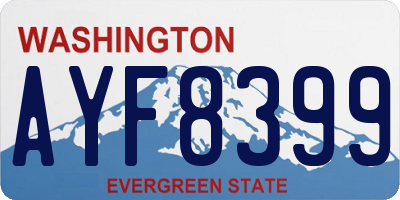 WA license plate AYF8399