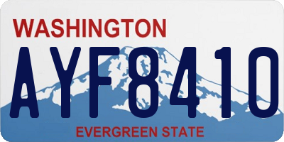 WA license plate AYF8410