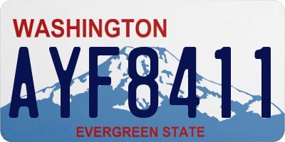 WA license plate AYF8411