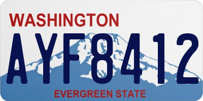 WA license plate AYF8412