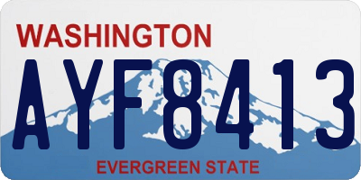 WA license plate AYF8413