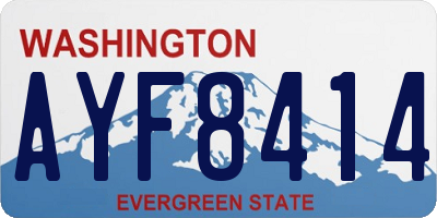 WA license plate AYF8414