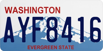 WA license plate AYF8416