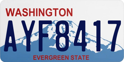 WA license plate AYF8417