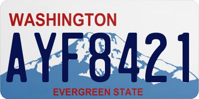 WA license plate AYF8421