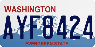 WA license plate AYF8424