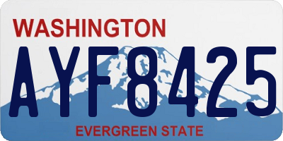 WA license plate AYF8425