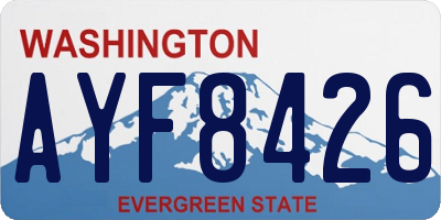 WA license plate AYF8426