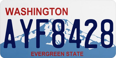WA license plate AYF8428