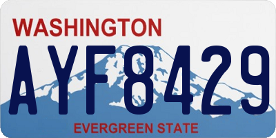 WA license plate AYF8429