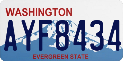 WA license plate AYF8434