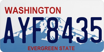 WA license plate AYF8435