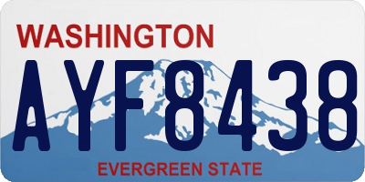 WA license plate AYF8438