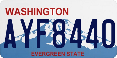 WA license plate AYF8440