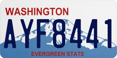 WA license plate AYF8441