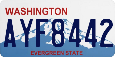 WA license plate AYF8442