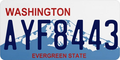 WA license plate AYF8443